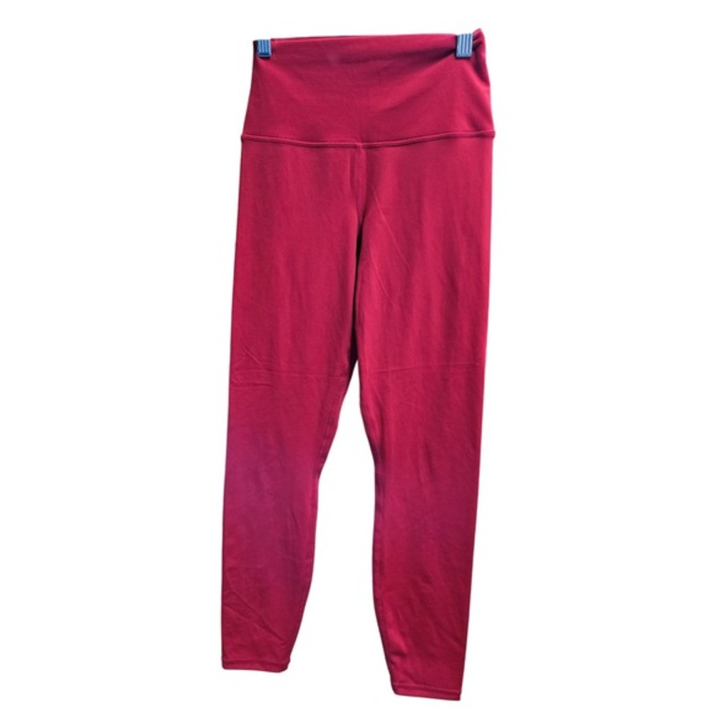 TSLA Red Yoga Pants High Waist Workout Leggings Athleisure Activewear Small‎